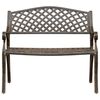 vidaXL Banc de jardin 102 cm aluminium coulé bronze