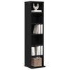 vidaXL Armoire &agrave; CD ch&ecirc;ne noir 21x20x88 cm bois d'ing&eacute;nierie
