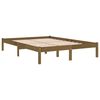 vidaXL Cadre de lit sans matelas marron miel bois massif 200x200 cm