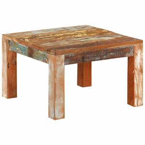 vidaXL Table basse 55x55x35 cm Bois de r&eacute;cup&eacute;ration massif