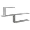 vidaXL &Eacute;tag&egrave;re Murale Gris b&eacute;ton 122 x 18 x 60 cm Bois d'ing&eacute;nierie
