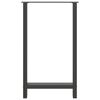 vidaXL Pieds de table de bar Anthracite 2 pi&egrave;ces 60 x (100-101) cm Acier