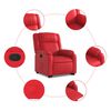 vidaXL Fauteuil inclinable Rouge Similicuir