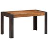 vidaXL Table &agrave; manger 140x70x76 cm Bois de manguier brut massif