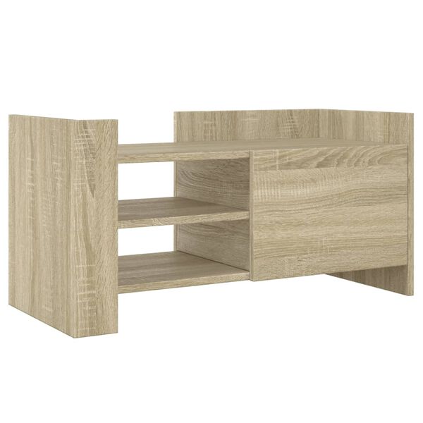 vidaXL Meuble TV ch&ecirc;ne sonoma 80x35x40 cm bois d'ing&eacute;nierie