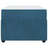 vidaXL Cadre de lit avec matelas Bleu 100 x 200 cm tissu
