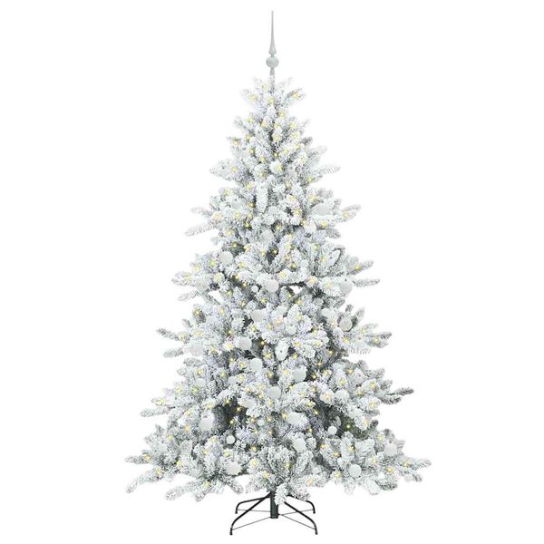 vidaXL Sapin de No&euml;l Artificiel &agrave; Branches Articul&eacute;es Blanc 180 cm