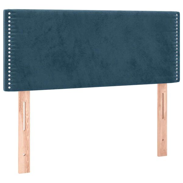 vidaXL T&ecirc;te de lit Bleu fonc&eacute; 100x5x78/88 cm Velours