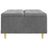 vidaXL Pouf de rangement Gris fonc&eacute; 80 x 80 x 45 cm Velours