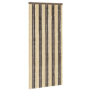 vidaXL Rideau anti-insectes en chenille Marron fonc&eacute; et beige