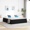 vidaXL Lit avec rangement et matelas Noir 180 x 200 cm Velours