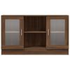 vidaXL Armoire à vitrine Chêne marron 120x30,5x70 cm Bois d'ingénierie