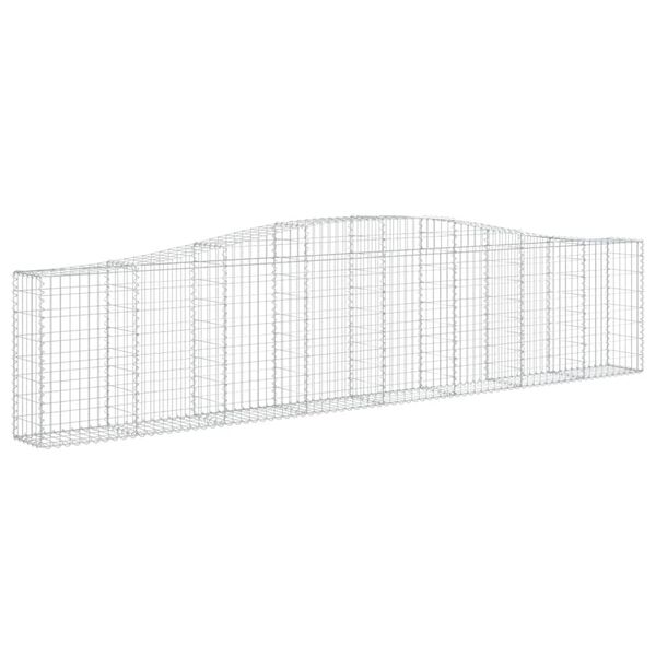 vidaXL Paniers à gabions arqués 7 pcs 400x30x80/100 cm Fer galvanisé