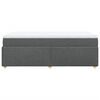 vidaXL Sommier à lattes de lit et matelas Gris foncé 90x190 cm Tissu