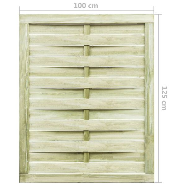 vidaXL Portillon Bois de pin imprégné 100x125 cm Vert
