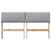 vidaXL T&ecirc;te de lit capitonn&eacute;e Gris clair 135 cm Pin massif