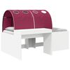 vidaXL Lit avec Tunnel 3 pc Blanc et rouge 118,6 x 193,2 x 75,1 cm