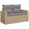 vidaXL Salon de jardin et coussins 12 pcs m&eacute;lange beige r&eacute;sine tress&eacute;e