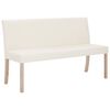 vidaXL Banc 139,5 cm Cr&egrave;me Similicuir