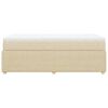vidaXL Sommier &agrave; lattes de lit avec matelas Cr&egrave;me 90x200 cm Tissu