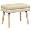 vidaXL Banc &agrave; double couche Cr&egrave;me 60 x 40 x 46 cm Tissu