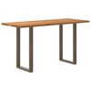 vidaXL Table de bar rectangulaire en bois massif de ch&ecirc;ne marron clair 200 x 80 x 102 cm