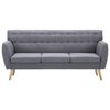 vidaXL Canapé à 3 places revêtement en tissu 172x70x82 cm gris clair
