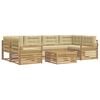 vidaXL Ensemble de canap&eacute;s d'ext&eacute;rieur 7 pc Blanc et Beige