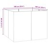 vidaXL Jardini&egrave;re rouill&eacute; 100x100x80 cm acier inoxydable