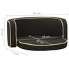 vidaXL Canap&eacute; pliable pour chien Gris fonc&eacute; 76x71x30cm Coussin lavable