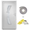 vidaXL Porte d'entr&eacute;e Blanc 98x208 cm PVC