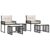 vidaXL Ensemble de meubles d'ext&eacute;rieur 5 pcs Noir et Blanc