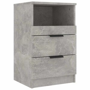 vidaXL Table de chevet Gris b&eacute;ton Bois d'ing&eacute;nierie