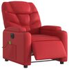 vidaXL Fauteuil de massage inclinable &eacute;lectrique rouge similicuir