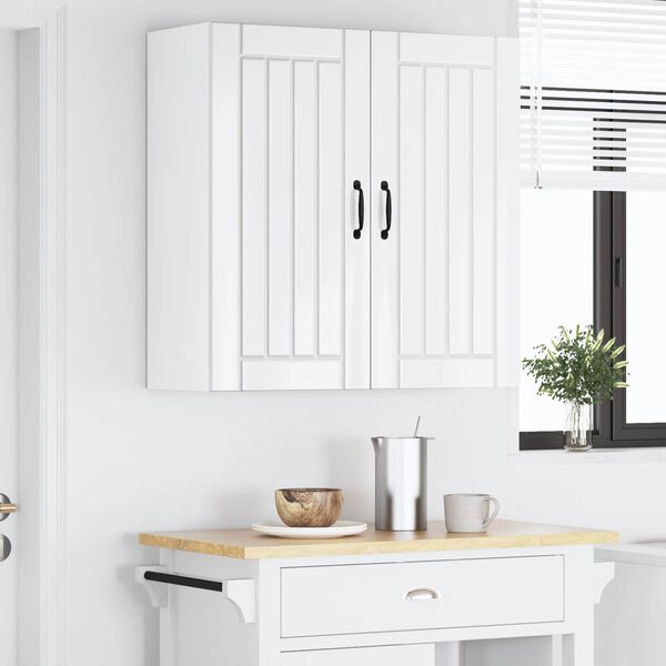 vidaXL Armoire de cuisine Lucca Blanc brillant 80 x 31 x 80 cm