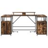 vidaXL Bureau Ch&ecirc;ne fum&eacute; 182 x 101 x 87,5 cm Bois d'ing&eacute;nierie