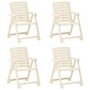vidaXL Chaises de jardin lot de 4 Plastique Blanc