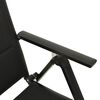vidaXL Chaises pliables de jardin lot de 2 Textilène et aluminium Noir