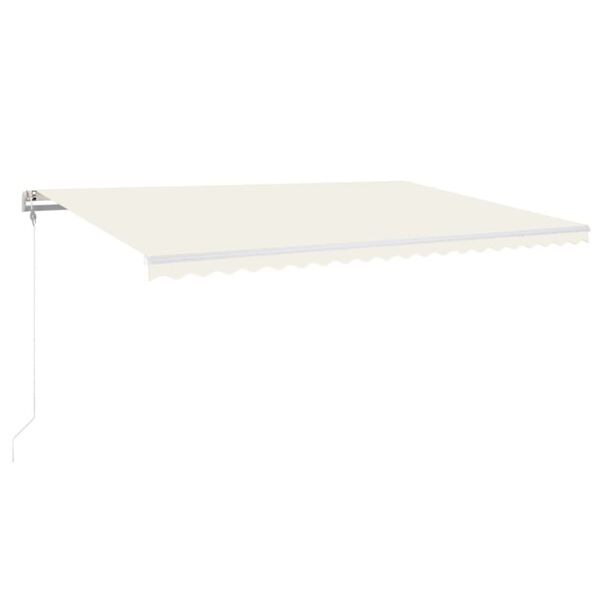 vidaXL Auvent r&eacute;tractable automatique 500x300 cm Cr&egrave;me