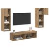 vidaXL Unit&eacute; murale de TV 6 pcs Ch&ecirc;ne artisanal Bois d'ing&eacute;nierie