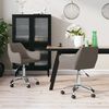 vidaXL Chaises pivotantes &agrave; manger lot de 2 taupe tissu