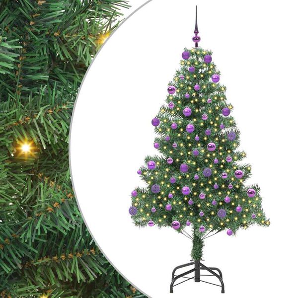 vidaXL Sapin de No&euml;l avec 300 LED avec support Vert 180 cm PVC