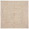 vidaXL Tapis de zone Naturel et Blanc 120 x 120 cm Jute
