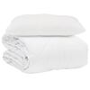 vidaXL Duvet d'&eacute;t&eacute; simple avec oreiller 2 pcs Blanc Microfibre