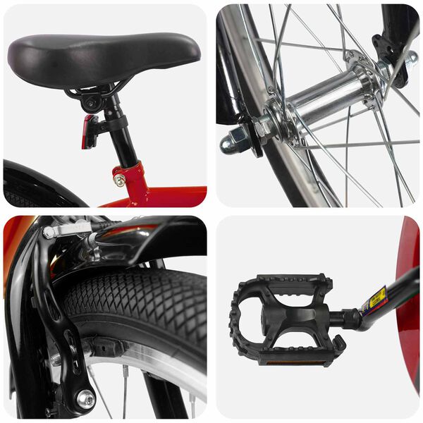 vidaXL V&eacute;lo pour Enfants 18 Pouces pour les 5-7 ans Rouge