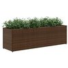 vidaXL Jardini&egrave;res avec 3 pots 2 pcs marron 105x30x32cm r&eacute;sine tress&eacute;e