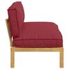 vidaXL Ensemble de Canap&eacute;s avec coussin Uni Bordeaux 120 x 92 x 69 cm