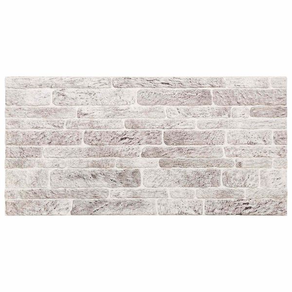 vidaXL Panneaux muraux 10 pcs Gris clair et blanc 100 x 50 cm