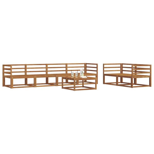 vidaXL Ensemble de canap&eacute;s d'ext&eacute;rieur 7 pcs Naturel