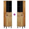 vidaXL Armoire salle de bain marron 38x33x160 cm bois massif manguier